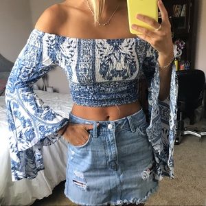 LF Off the shoulder crop top